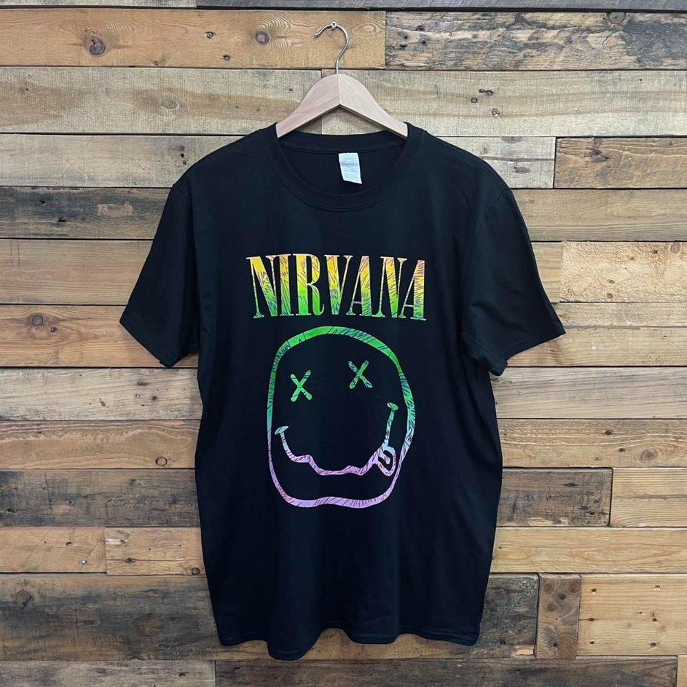Nirvana Multi Colour Smiley t Shirt In